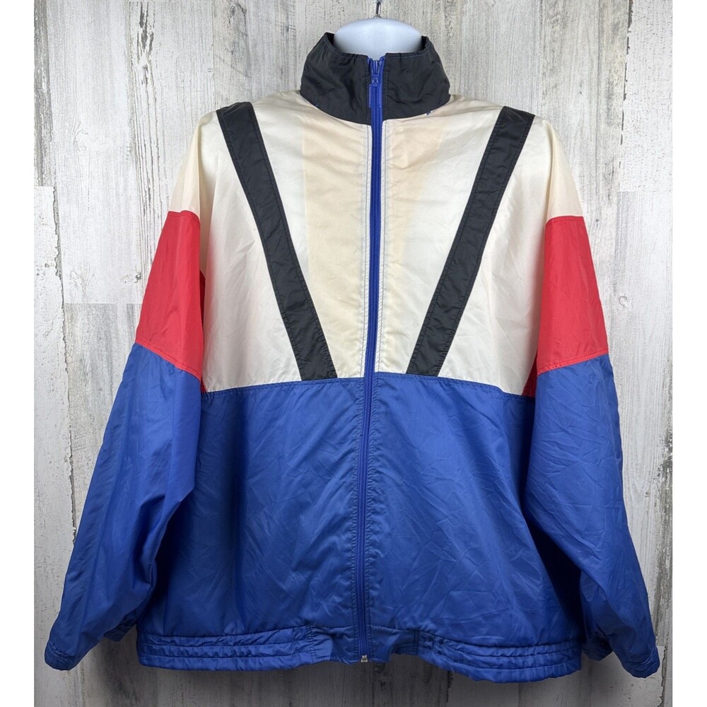 Vintage 90s Full Zip Light Windbreaker Jacket XL (27”x29”)